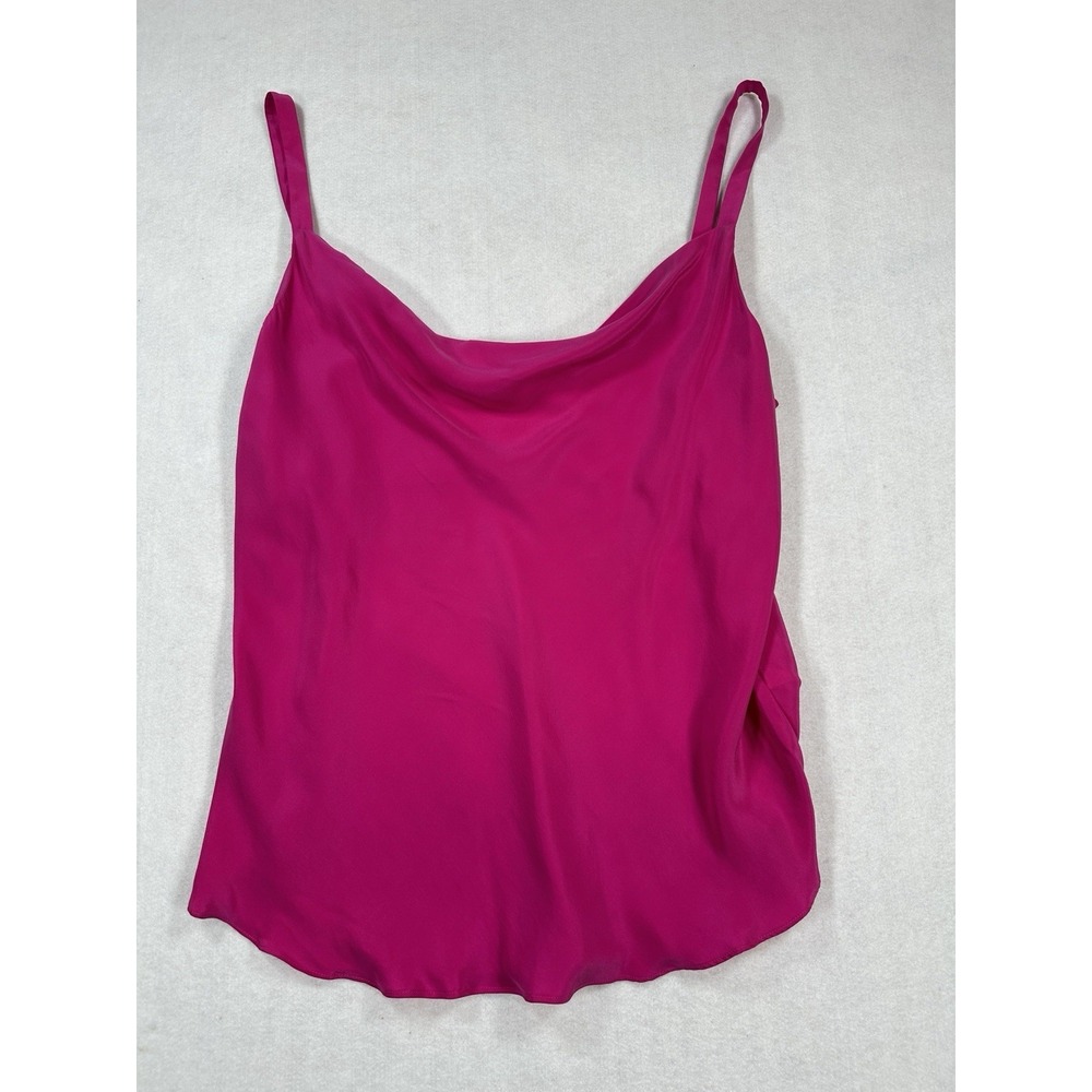 Ginger & Smart Womens 12 Fuchsia Pink 100% Silk Tank Top